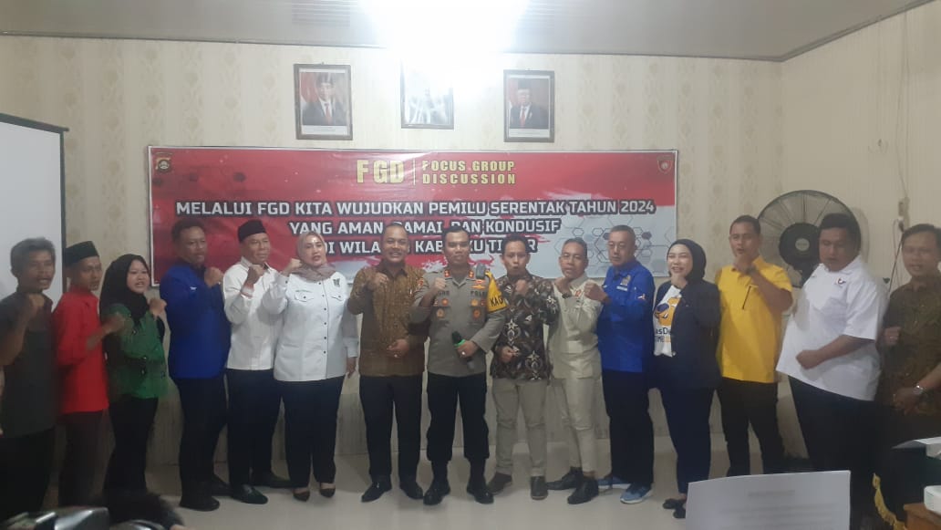 Sat Intelkam Polres OKU Timur Gelar FGD Wujudkan Pemilu Aman, Damai dan Kondusif 