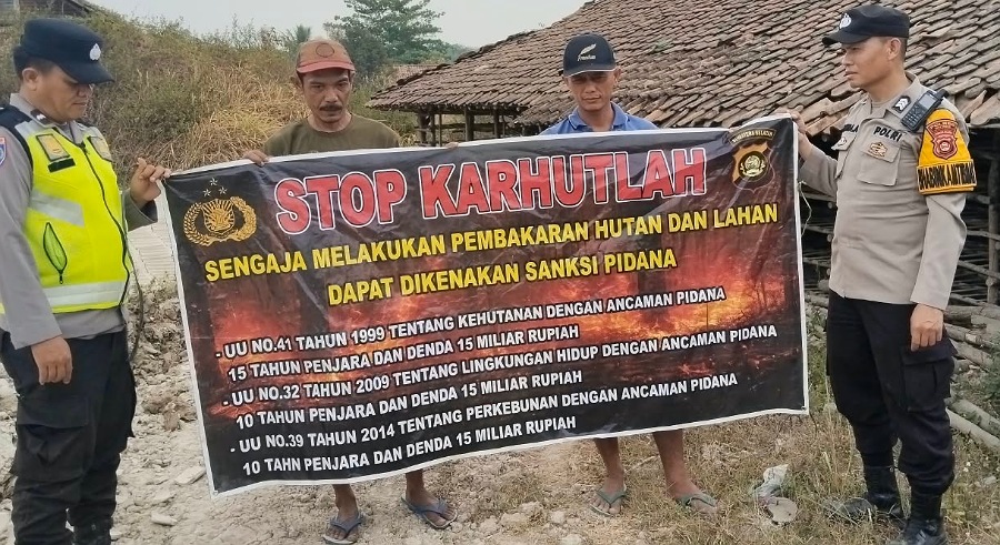 Cegah Polusi Udara dan Risiko Kesehatan, Polsek BP Peliung Gencarkan Sosialisasi Karhutla