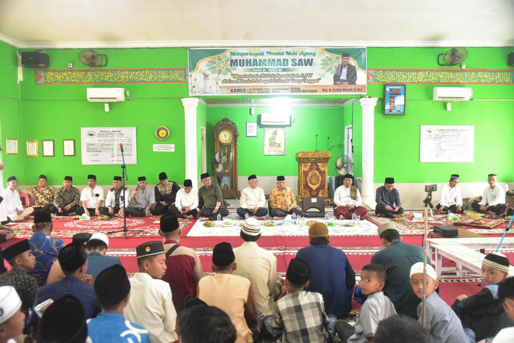 Wagub Mawardi Yahya Maulid Nabi Bersama Jemaah Masjid Baitul Muttaqin Talang Kelapa