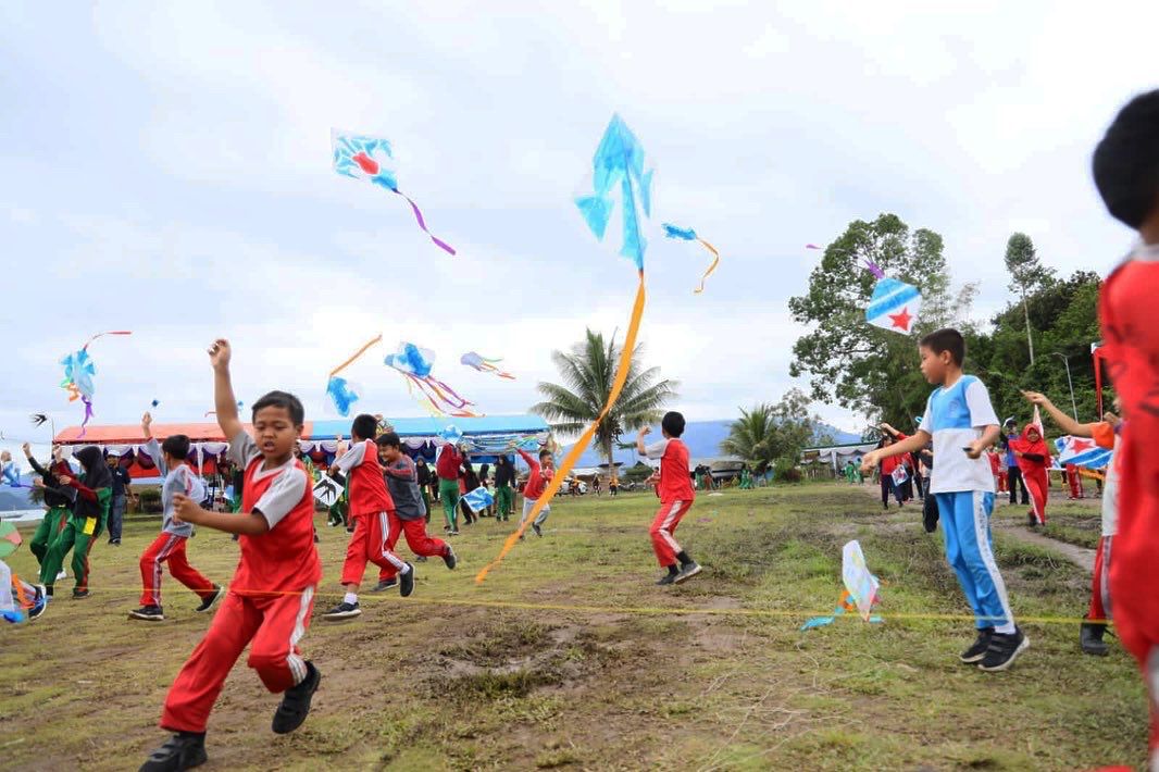 Riang Gembira Anak-Anak Warnai Sriwijaya Ranau Gran Fondo 2022