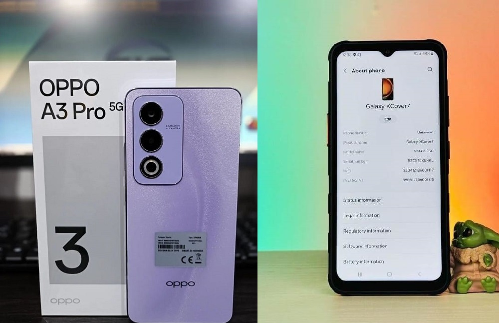 Perbandingan Hp Bersetandar Militer Oppo A3 Pro 5G vs Samsung Galaxy XCover 7, Spesifikasi Unggul Siapa?