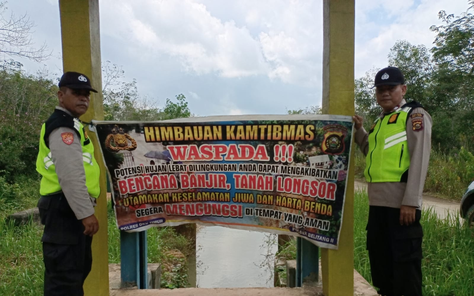 Polsek Belitang II Himbau Masyarakat Tentang Banjir dan Tanah Longsor