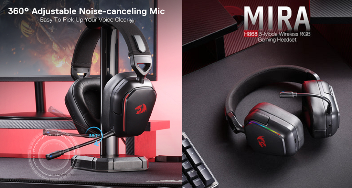 Redragon H868: Headset Gaming RGB dengan 3 Mode Konektivitas, Audio Imersif dan Nyaman