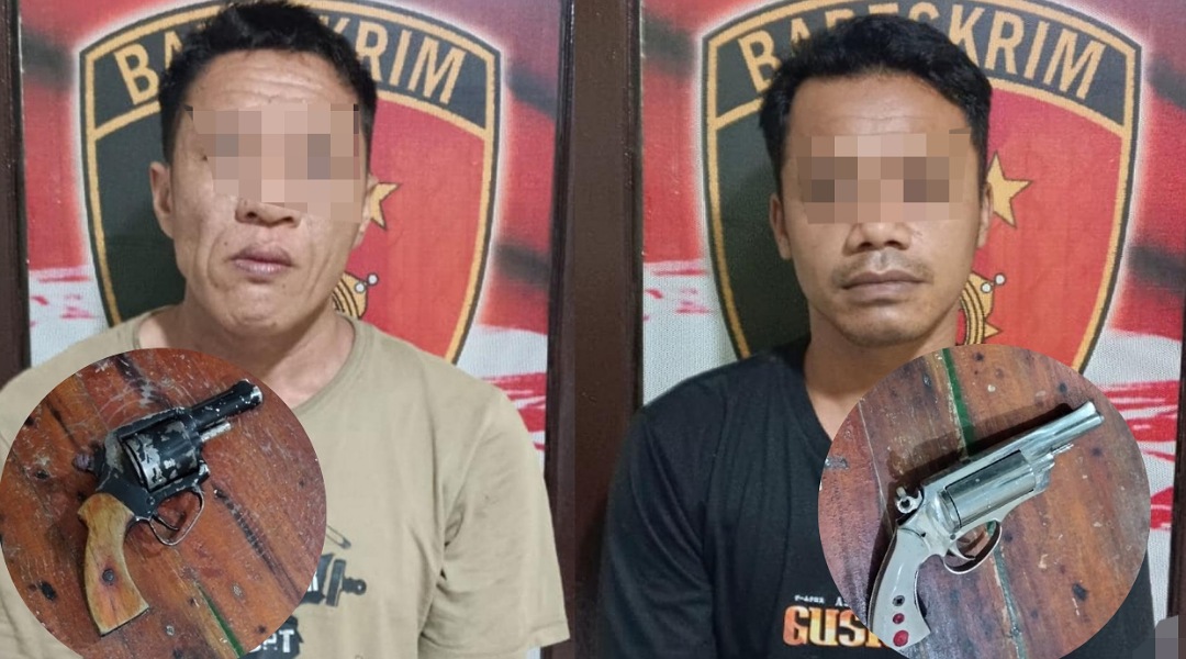 Polres OKU Timur Amankan 2 Pelaku Membawa 2 Senpi Rakitan 