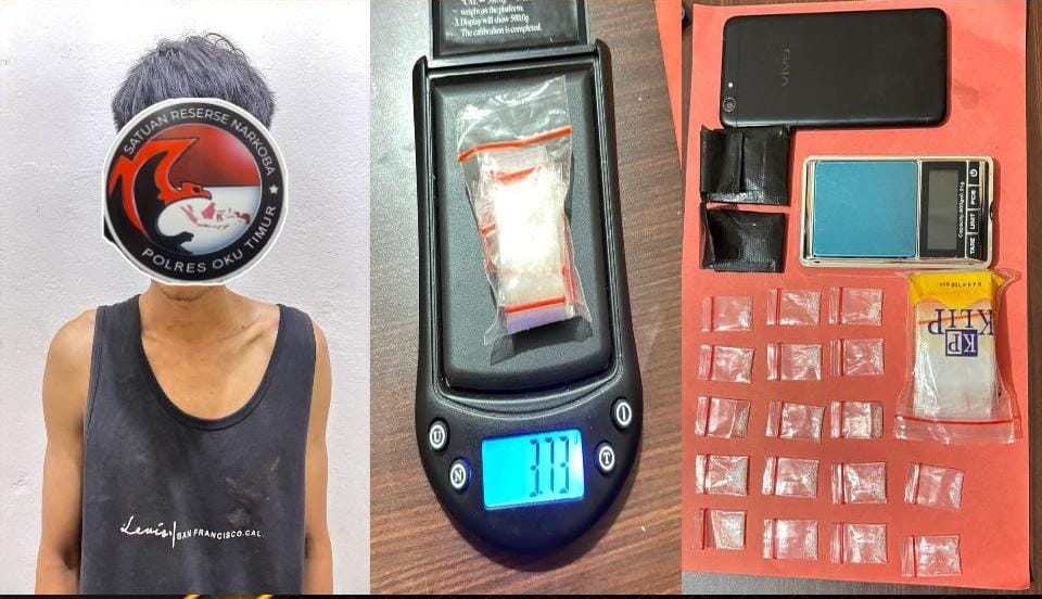 Unit 1 Satresnarkoba Polres OKUT Ciduk Pengedar 17 Paket Sabu 