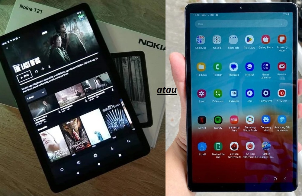 Mending Mana Samsung Galaxy Tab A9 LTE atau Nokia T21, Selisih Rp 200 Ribu Spesifikasi Unggul Mana?