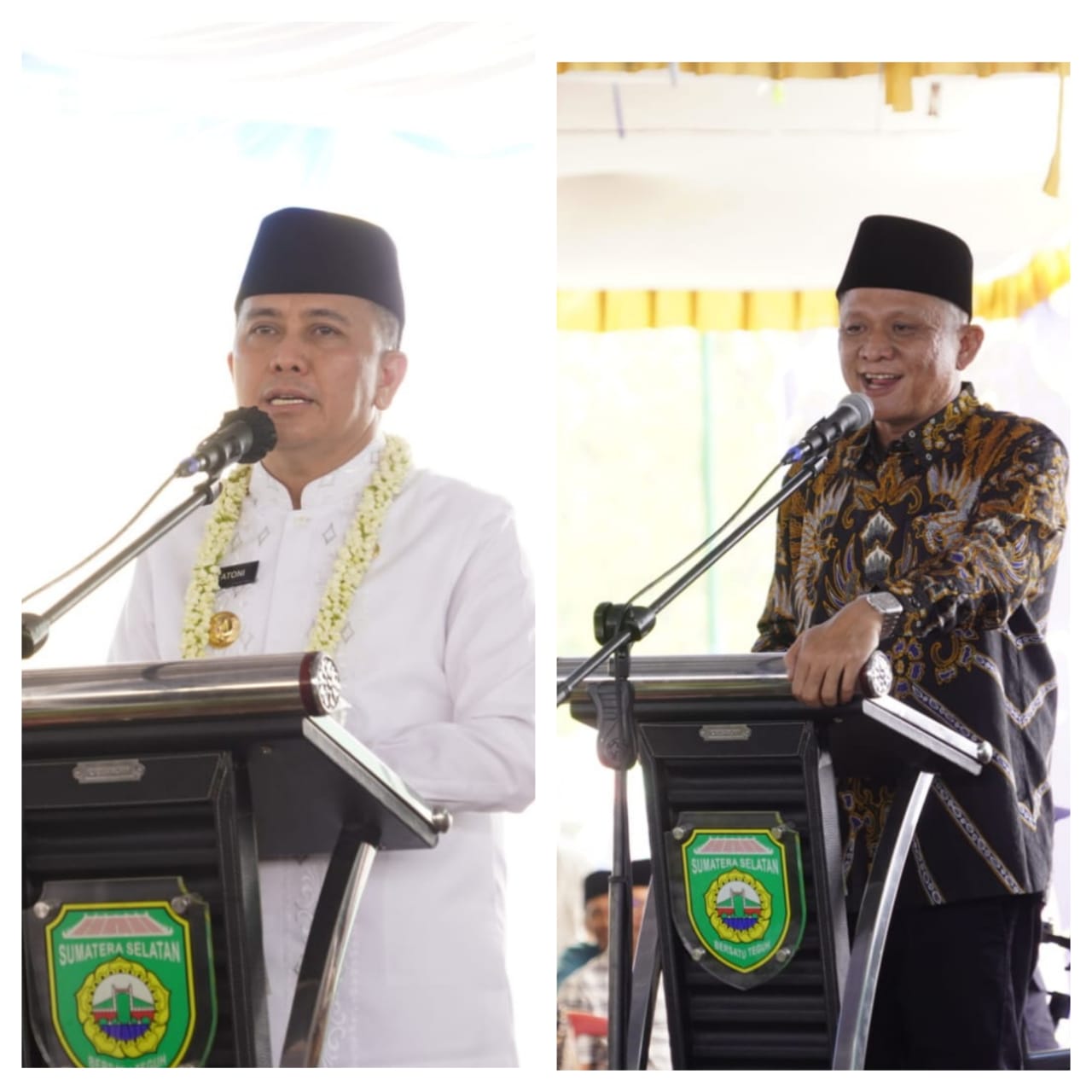 Akrab! Pj Gubernur Sumsel Bersama Bupati OKU Timur Hadiri Pengajian Akbar Di Desa Tanjung Mas