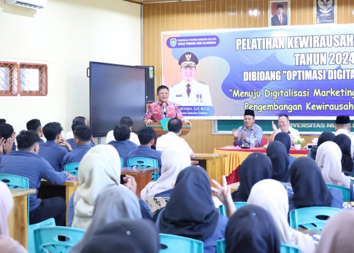 Bupati Lanosin Bersama Dispora Sumsel Buka Pelatihan Wirausaha Pemuda