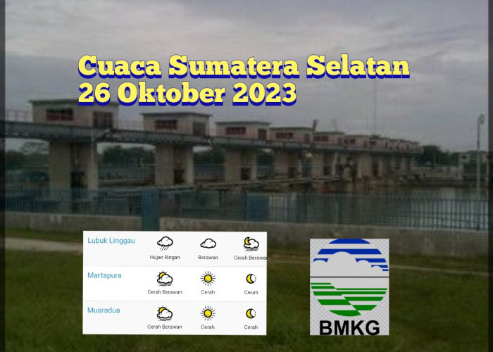Begini Cuaca Sumatera Selatan, 26 Oktober 2023