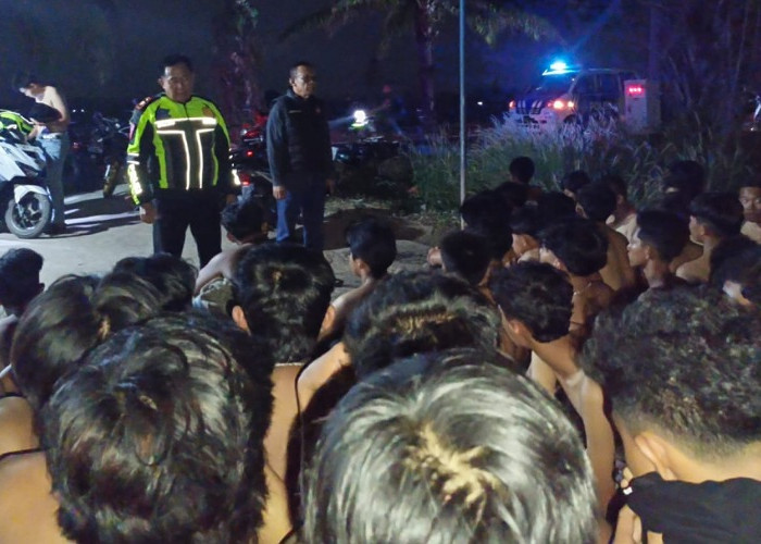 Balap Liar BK 9 Desa Mojosari Belitang I, Polisi Jaring 69 Sepeda Motor