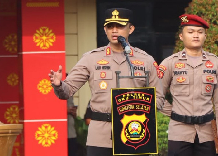 Pimpin Apel Pagi, Kapolres OKU Timur Tekankan Doktrin Satya Haprabu dan Kehadiran Polri di Masyarakat