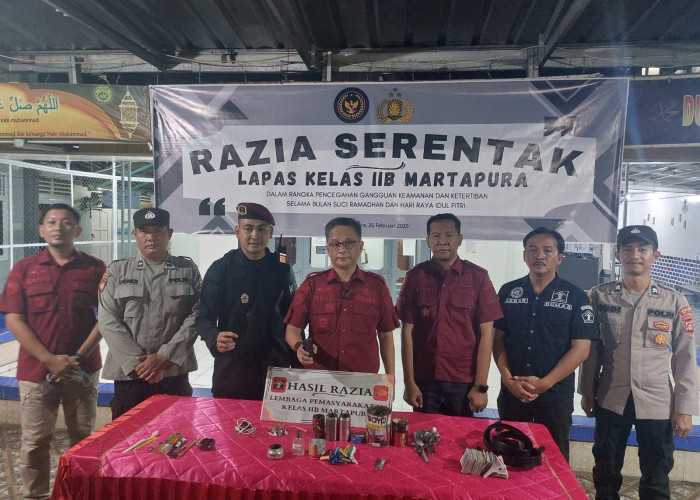 Tingkatkan Kamtibmas Jelang Ramadhan, Lapas Martapura Razia Gabungan di Kamar Hunian