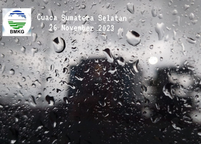 Prakiraan Cuaca Sumatera Selatan, Hujan Petir dan Sedang di Beberapa Daerah pada 26 November 2023