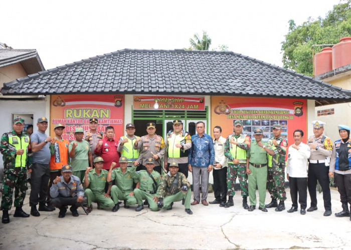 Kapolres OKU Timur Resmikan Rumah Kantor Bhabinkamtibmas di Desa Nusa Bali Belitang III