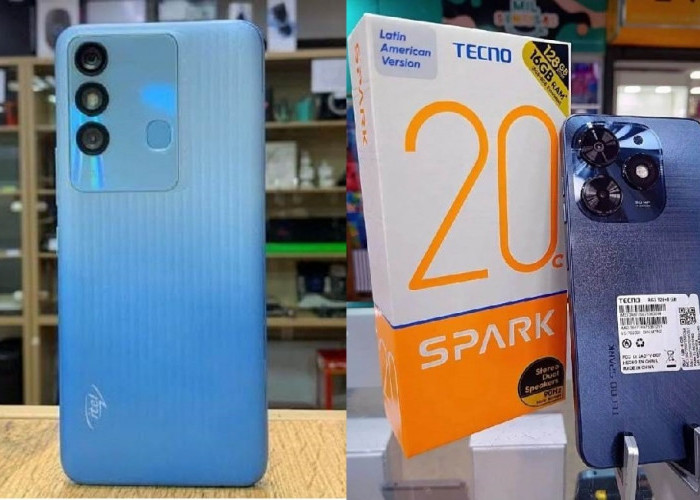 Itel Vision 3 Plus  dan Tecno Spark 20C NFC, Perbandingan Spesifikasi dengan Harga Rp 1 Jutaan