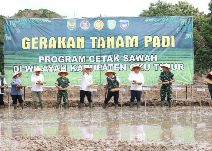 Program Presiden Sukses di OKUT, Bupati Enos Wujudkan Peningkatan Produksi Beras, OPLAH Hingga Cetak Sawah