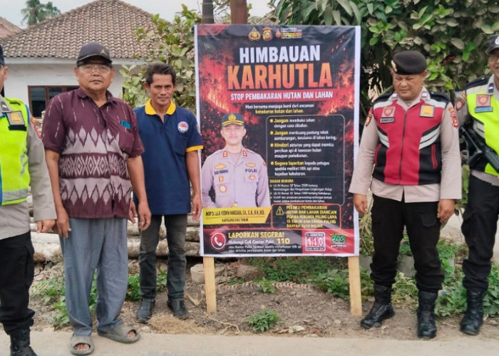 Tekan Risiko Kebakaran Lahan, Polsek Belitang I Sebar Maklumat Kapolda di Tiga Desa