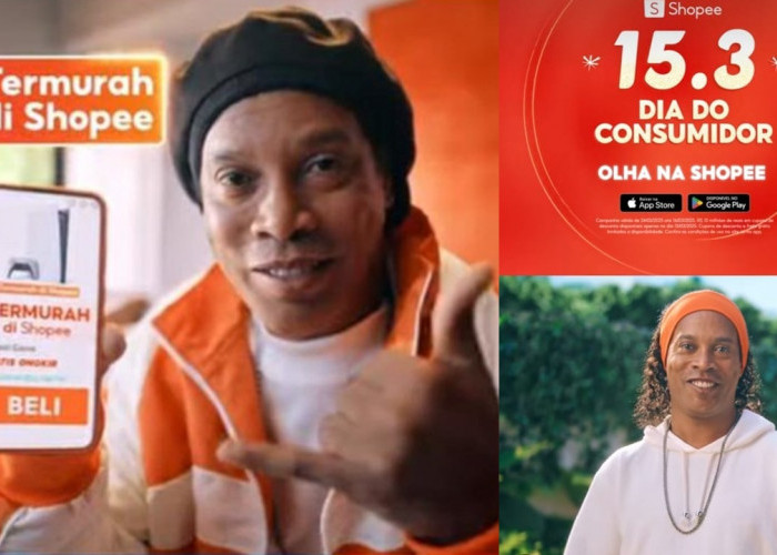 Shopee Gandeng Ronaldinho! Selebrasi Samba Sang Legenda Bikin Netizen Heboh