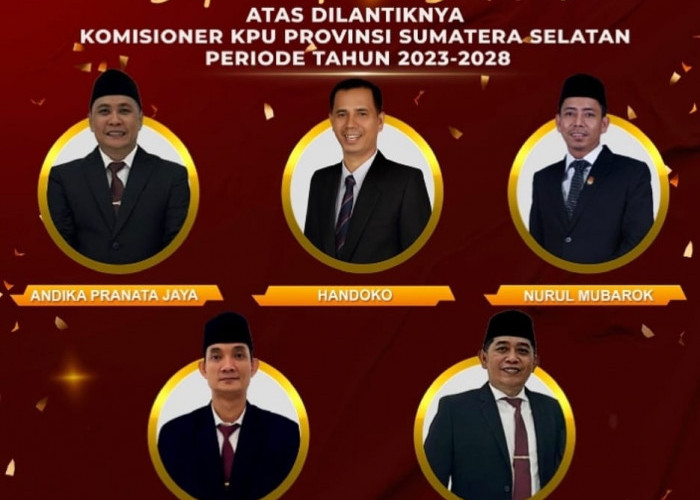 Selamat Atas Pelantikan 5 Komisoner KPU Sumatera Selatan, Berikut Latar Belakang Mereka