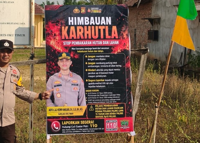 Tindak Lanjuti Instruksi Kapolda Sumsel, Satbinmas Polres OKU Timur Masifkan Sosialisasi Cegah Karhutla