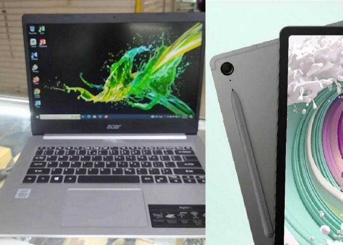 Mending Laptop Acer Aspire 5 A514-55G atau Tablet Samsung Galaxy Tab S9 FE+ 5G, Harga Sama Butuh Mana?