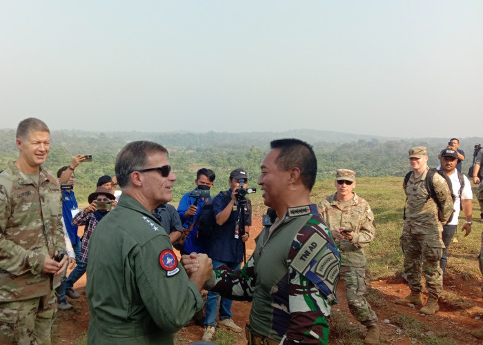 Panglima TNI Jenderal Andika Perkasa Tinjau Latihan Puncak CALFEX Super Garuda Shield 