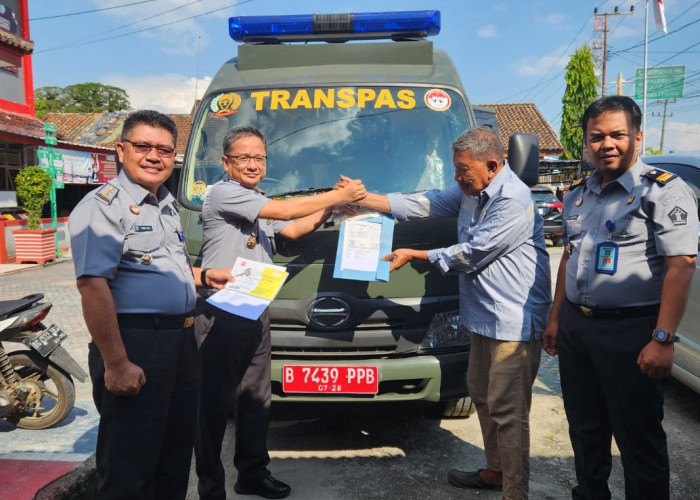 Penunjang Pelaksana Tugas, Lapas Martapura Terima Satu Unit Mobil Transpas dari Ditjenpas