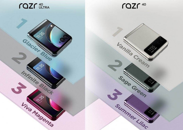 Ramaikan Pasar Hp Lipat, Motorola Luncurkan Razr 40 dan Ultra, Desain Bodi dengan Bahan Kulit Sintetis