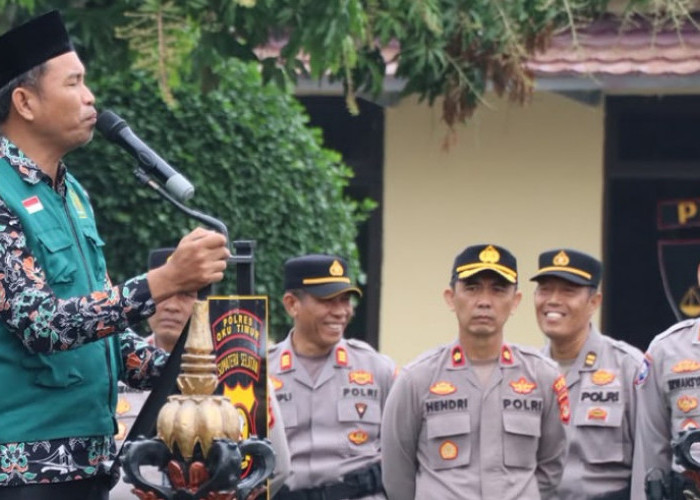 Perkuat Mental Personel, Polres OKU Timur Gelar Binrohtal Bertema Ihwal Gunung dalam Al-Qur'an