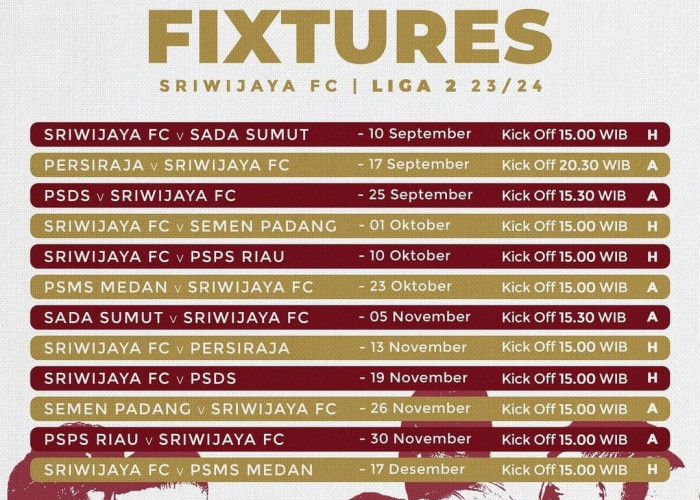 Sriwijaya FC Dihukum Keras Komdis PSSI,  Harapan Masih Terbuka di Putaran Kedua