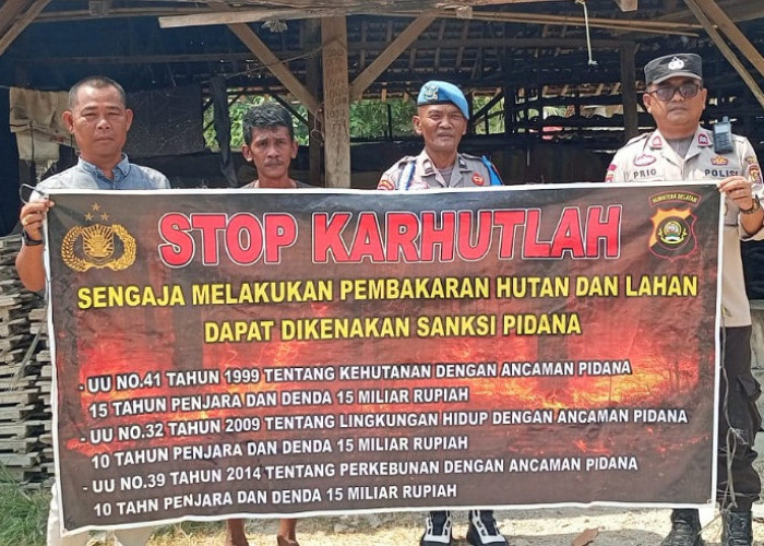 Tekan Risiko Kebakaran Lahan, Polsek BP Peliung Sosialisasi Mitigasi Karhutla di Desa Banumas Bedeng