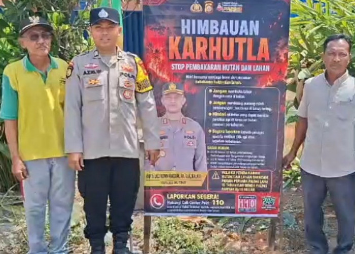 Polsek Belitang II Gencarkan Mitigasi Karhutla di OKU Timur, Tebar Maklumat Kapolda Sumsel