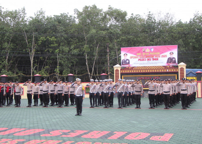 Satlantas Polres OKU Timur Gelar Apel Pasukan Operasi Keselamatan Musi 2026