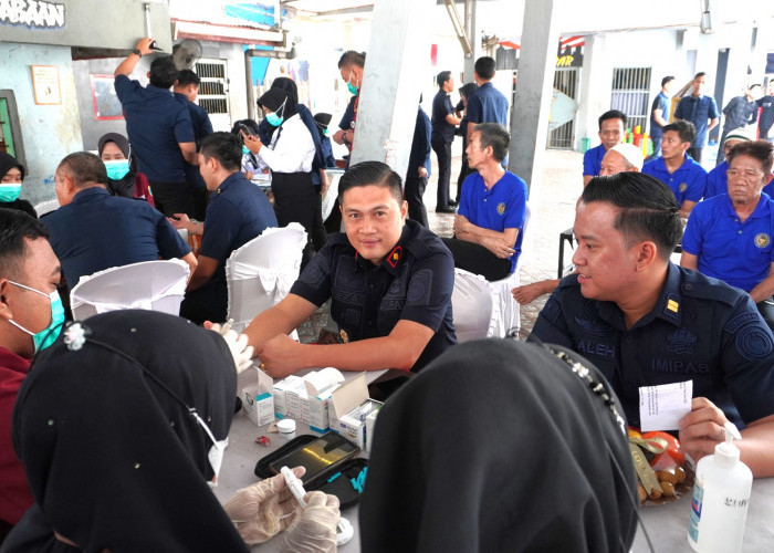 Lapas Martapura Laksanakan Cek Kesehatan Gratis dan Skrining TBC bagi Pegawai, Peserta Magang, dan WBP
