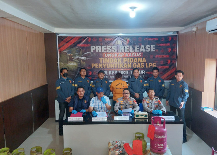 Unit Pidsus Satreskrim Polres OKUT Ungkap Kasus Dugaan Pengoplosan Gas LPG dari 3 ke 12 Kilo, Suplai Dapur MBG