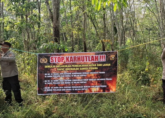 Cegah Kebakaran Lahan, Polsek Martapura OKU Timur Gelar 20 Kegiatan Mitigasi Karhutla