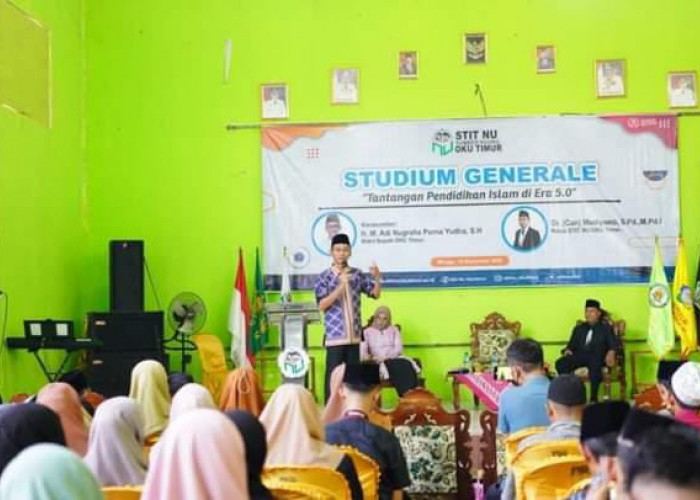 Wabup Yudha Menjadi Narasumber Stadium Generale STIT NU Sumber Agung OKU Timur