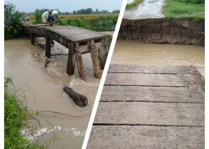 Jembatan Penghubung Desa Taraman Jaya dan Sukamulya OKU Timur Putus, Ini Harapan Masyarakatnya