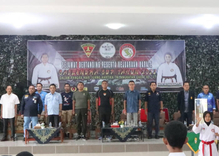 Wabup Yudha Hadiri Pembukaan Kejuaraan Karate Dalam Rangka Hari Juang Kartika TNI AD Ke-77