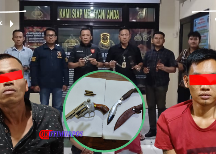 Bawa Senpi Rakitan dan Sajam, Dua Pelaku diamankan Polsek Belitang I