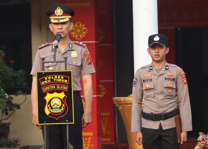 Apel Pagi Polres OKU Timur: Waka Polres Tekankan Kedisiplinan dan Skema Reward Punishment