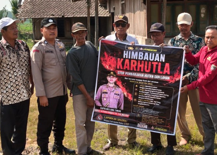 Polres OKU Timur Intensifkan Sosialisasi Cegah Karhutla dan Sanksi Pidana