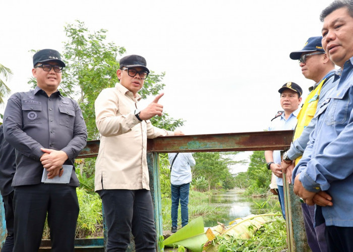 Wamendagri Bima Arya Tinjau Irigasi di Banyuasin, Tegaskan Pentingnya Perbaikan Irigasi Secara Kongkret