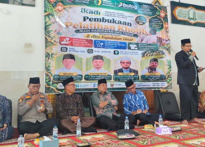 IKADI OKU Timur Gelar Pelatihan Khatib Rekor MURI, Lantik Pengurus Baru, dan Luncurkan Sekolah Da'i