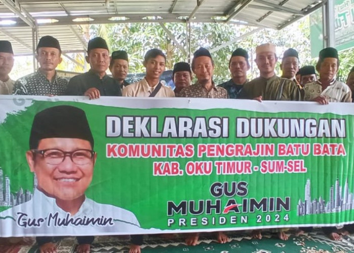 Komunitas Pengrajin Batu Bata dan Serikat Tani Holtikultura OKU Timur Dukung Muhaimin Presiden 2024