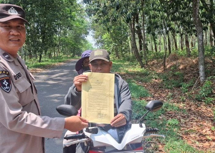 Cegah Karhutla, Polsek Martapura Giatkan Patroli dan Sebar Maklumat Kapolda Sumsel