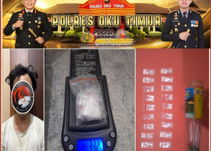 Tim Serigala Unit 1 Satresnarkoba Polres OKU Timur Gagalkan Peredaran 20 Paket Sabu di Belitang 