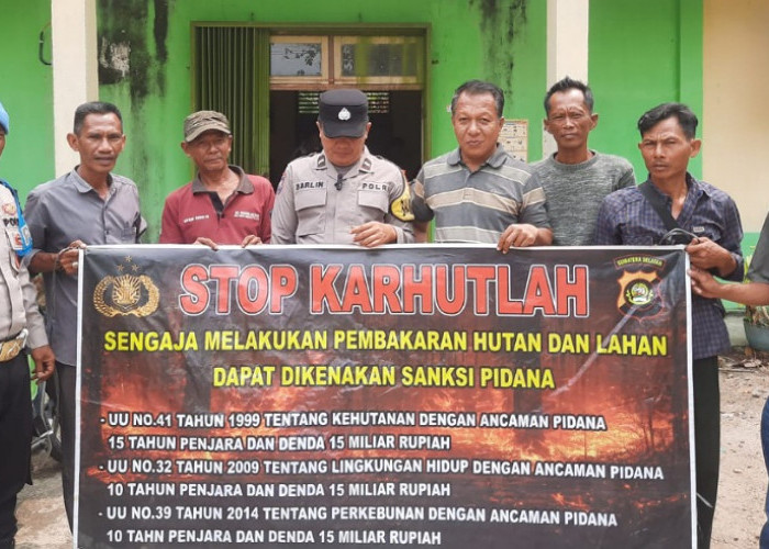Polsek BP Peliung OKU Timur Gelar Sosialisasi Karhutla dan Ingatkan Sanksi Pidana