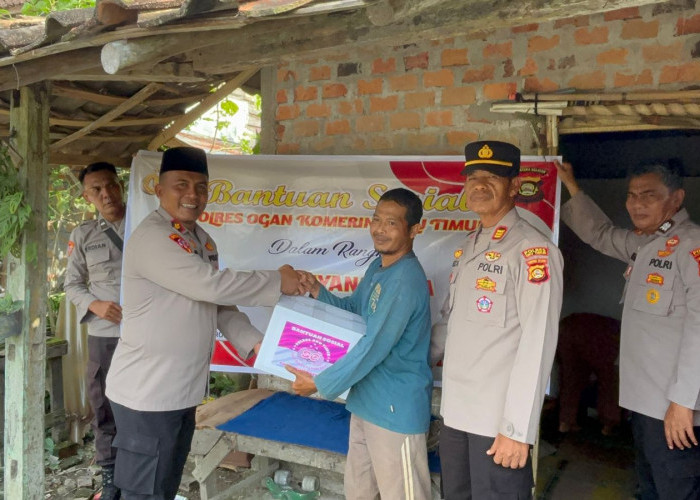 Jelang HUT Bhayangkara, Polres OKU Timur Salurkan 989 Paket Bantuan Sosial Kemanusiaan 
