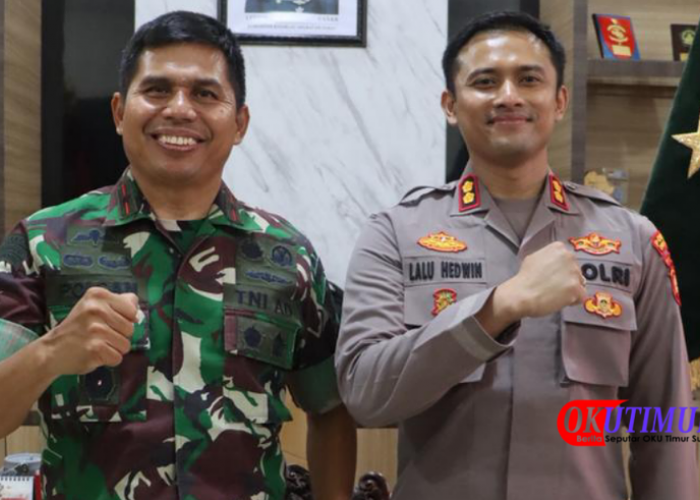 Sinergi TNI-Polri, Kapolres OKU Timur Temui Komandan Puslatpur Kodiklat TNI AD